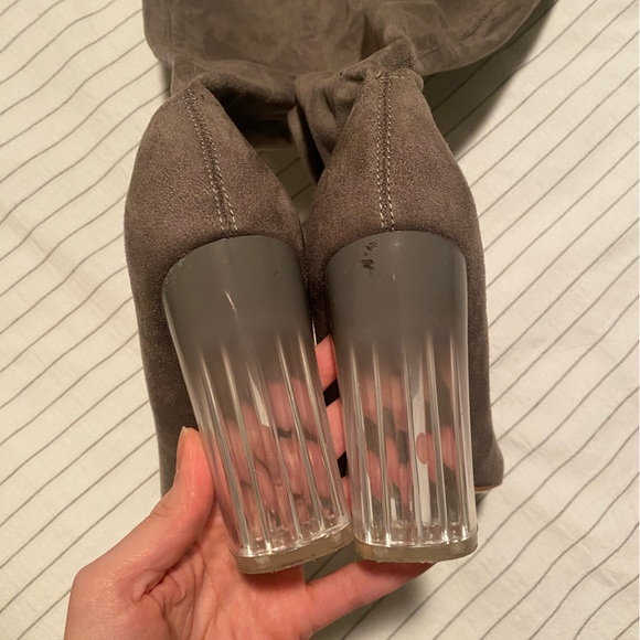 OTK gray heeled boots - Picture 3 of 12